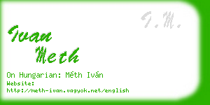 ivan meth business card